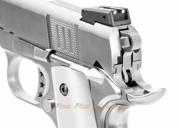 AW Custom NE31 Series 1911 GBB w/ Muzzle Compensator (Color: Silver) - Image 7