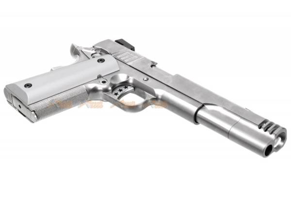 AW Custom NE31 Series 1911 GBB w/ Muzzle Compensator (Color: Silver) - Image 2