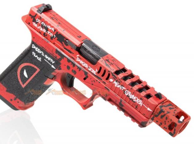 Armorer Work Custom VX7202 Deadpool 17 GBB Pistol with Compensator (Red)