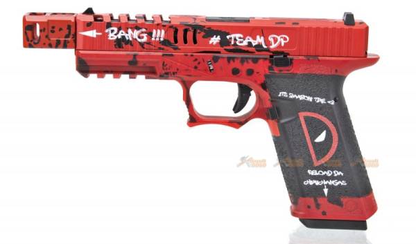 Armorer Work Custom VX7202 Deadpool 17 GBB Pistol with Compensator (Red) - Image 4