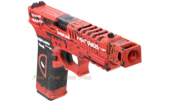 Armorer Work Custom VX7202 Deadpool 17 GBB Pistol with Compensator (Red) - Image 2