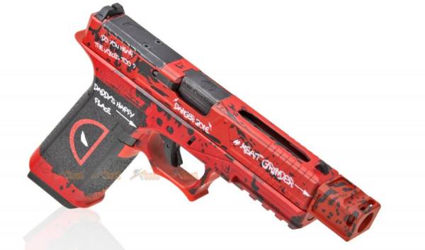 Armorer Work Custom VX7312 Deadpool RMR Style 17 GBB Pistol with Compensator (Red)