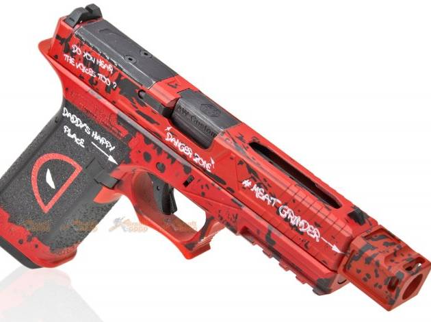 Armorer Work Custom VX7312 Deadpool RMR Style 17 GBB Pistol with Compensator (Red)
