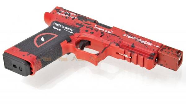 Armorer Work Custom VX7312 Deadpool RMR Style 17 GBB Pistol with Compensator (Red) - Image 7
