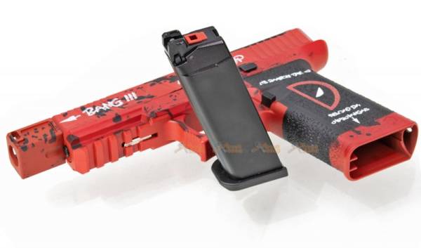 Armorer Work Custom VX7312 Deadpool RMR Style 17 GBB Pistol with Compensator (Red) - Image 6