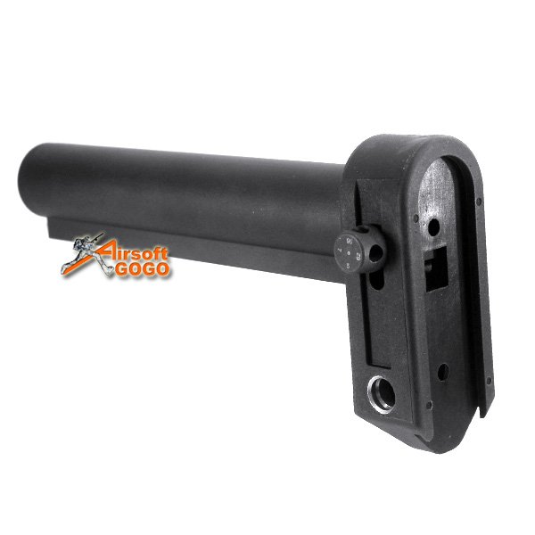 SCAR-L MK16 AEG Receiver Extension Adjustable M4 Collapsible Stock Adapter - Black