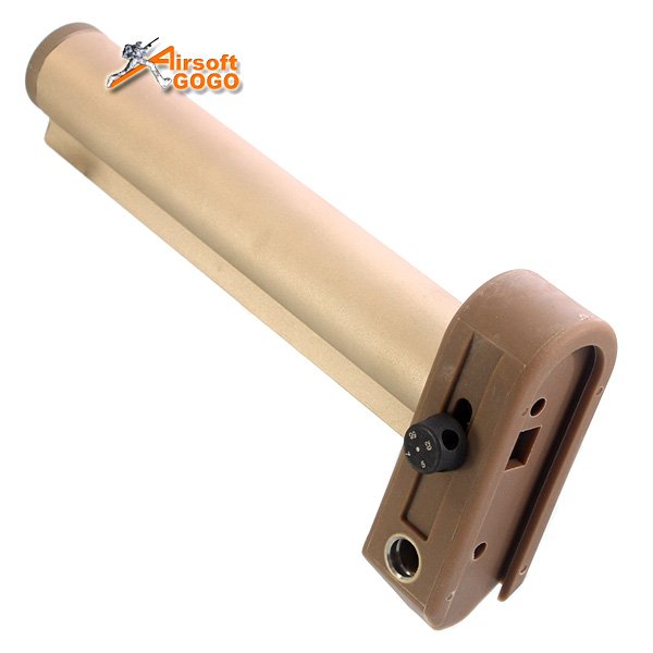 SCAR-L MK16 AEG Receiver Extension Adjustable M4 Collapsible Stock Adapter - TAN
