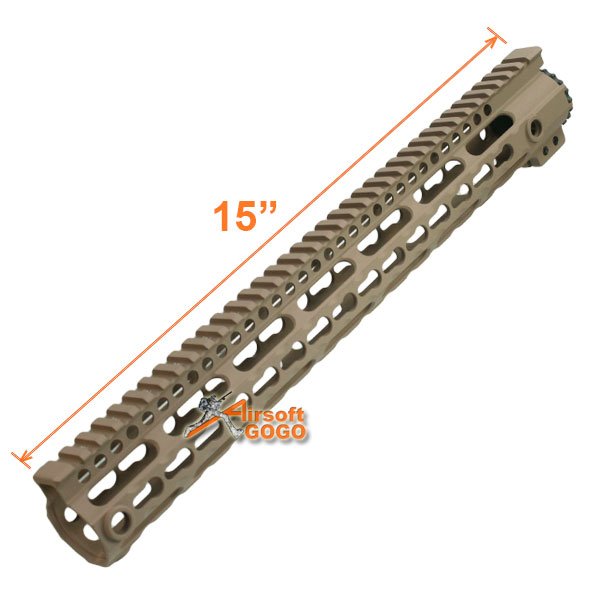 M4 Limited Ver 15 inch Extreme Light MI Style Key Mod Rail for Marui Std ICS Airsoft AEG - Dark Earth