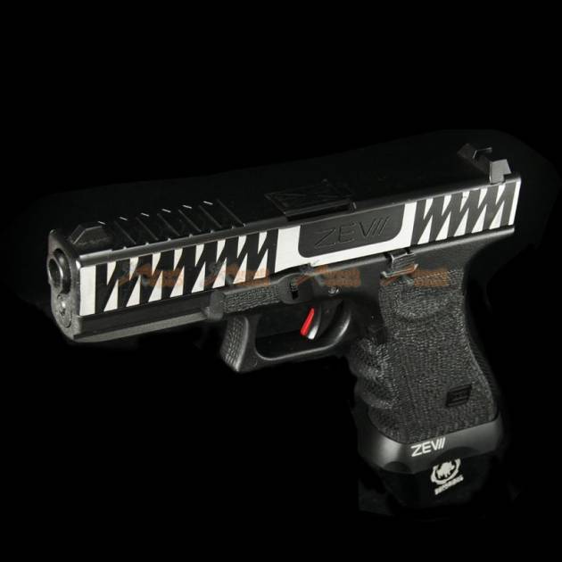 BELL 1/1 scale high performance assembled G17 Airsoft GBB - NO.742L (Silver / Black)
