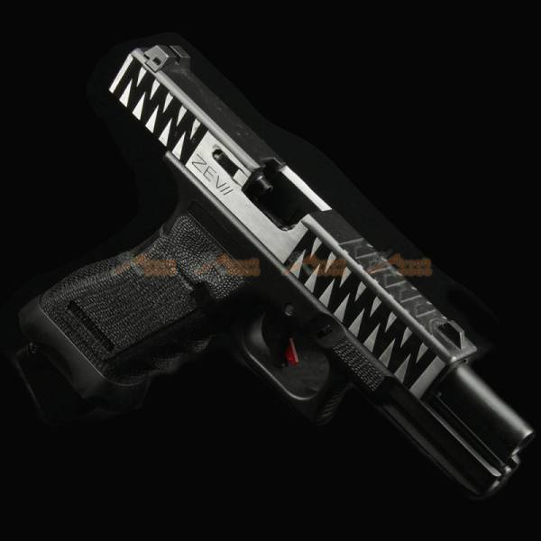 BELL 1/1 scale high performance assembled G17 Airsoft GBB - NO.742L (Silver / Black) - Image 3