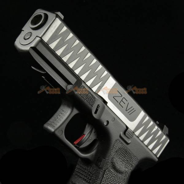 BELL 1/1 scale high performance assembled G17 Airsoft GBB - NO.742L (Silver / Black) - Image 6
