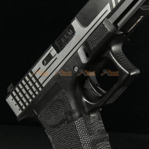 BELL 1/1 scale high performance assembled G17 Airsoft GBB - NO.757L (Silver / Black) - Image 6