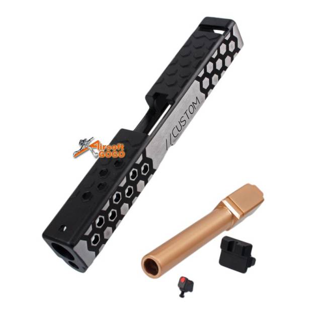 BELL Custom Slide for Marui G17 GBB (2 Tone  & Gold Barrel)