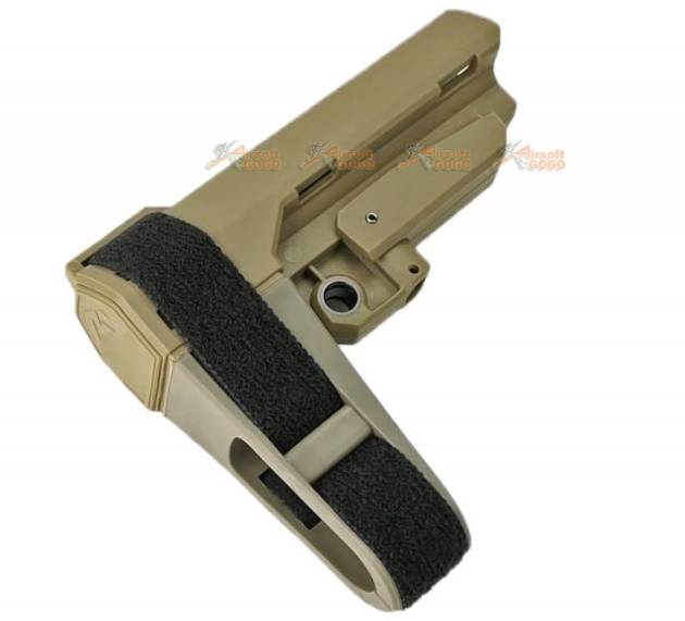 BJTAC SB Style Pistol Stock For M4/AR Airsoft AEG, GBBR(Dark Earth)