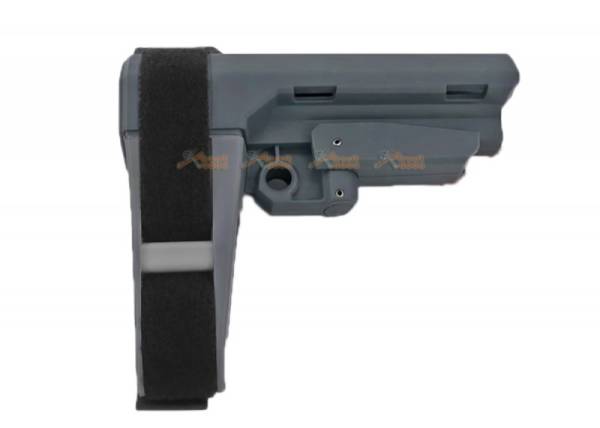 BJTAC SB Style Pistol Stock For M4/AR Airsoft AEG, GBBR (Grey) - Image 2