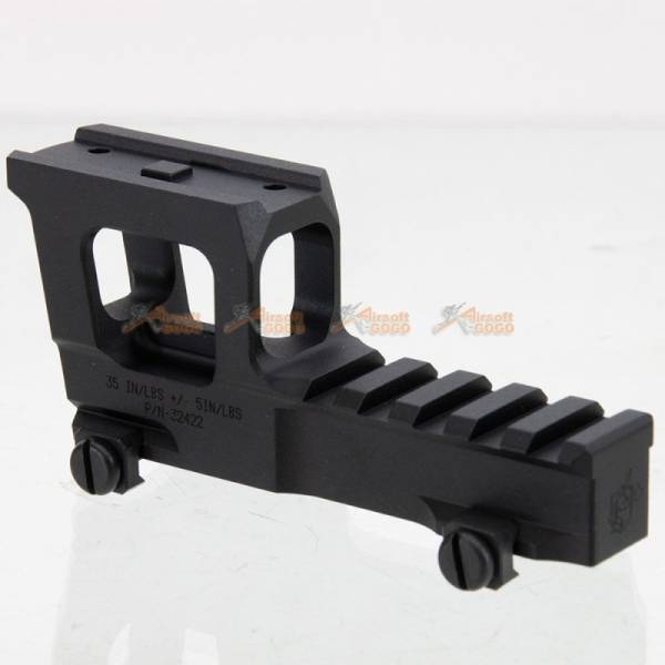 AGG High Rise Mount for T1/T2 Airsoft Red Dot Optics (Black) - Image 3