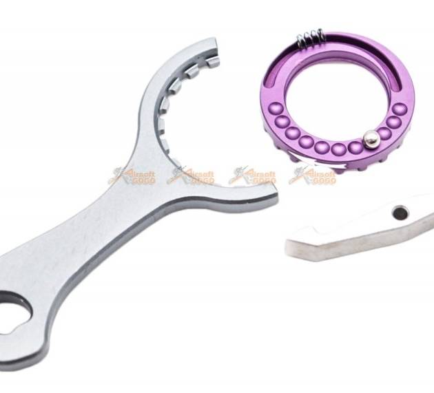 Bow Master Hop-Up Adjustment Wheel Set for UMAREX / VFC MP5 GBB Gen.2 (Purple, Silver)