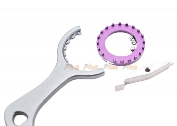Bow Master Hop-Up Adjustment Wheel Set for UMAREX / VFC MP5 GBB Gen.2 (Purple, Silver) - Image 3