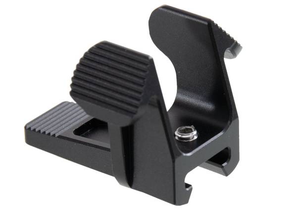 Bow Master Extended Mag Release for VFC MP5 & G3 GBB / Tokyo Marui MP5A5 Next Gen AEG (Aluminum, Black) - Image 2