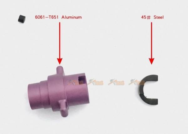 Bow Master Aluminum CNC Hop-Up Chamber for GHK AK GBBR - Purple - Image 3