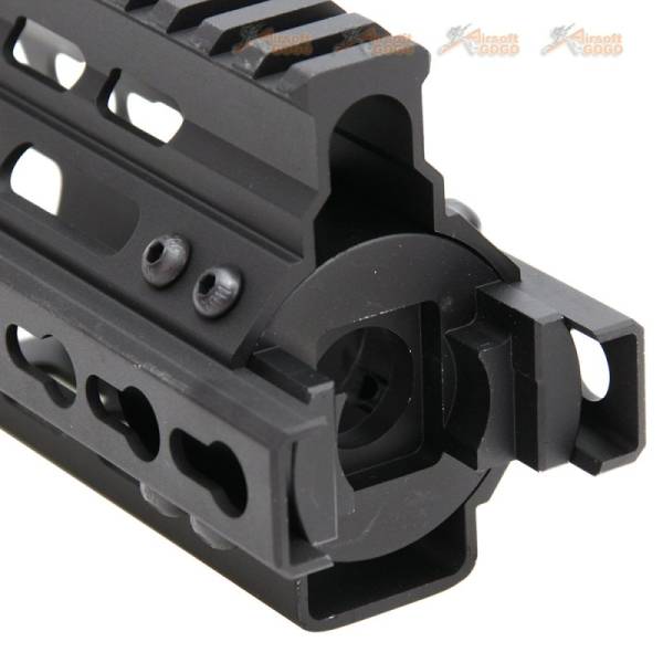 BATTLEAXE Aluminum Extended Keymod Handguard Rail for Marui P90 AEG (Black) - Image 5