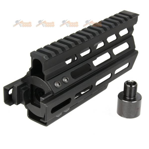 Battleaxe CNC Aluminum P90 RAS Handguard (Keymod+M-LOK) (Black)