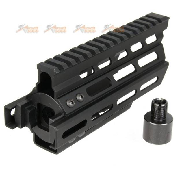 Battleaxe CNC Aluminum P90 RAS Handguard (Keymod+M-LOK) (Black)