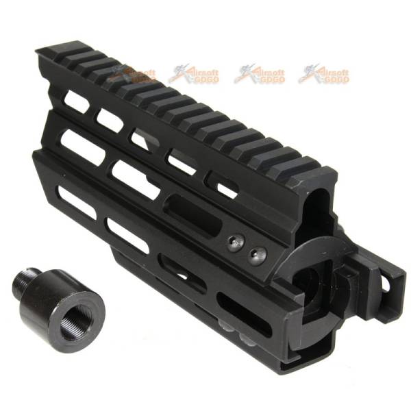 Battleaxe CNC Aluminum P90 RAS Handguard (Keymod+M-LOK) (Black) - Image 2