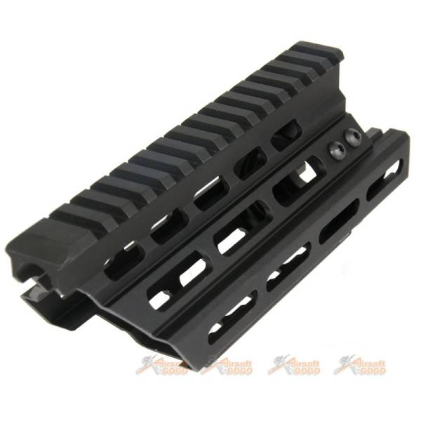 Battleaxe CNC Aluminum P90 RAS Handguard (Keymod+M-LOK) (Black) - Image 3