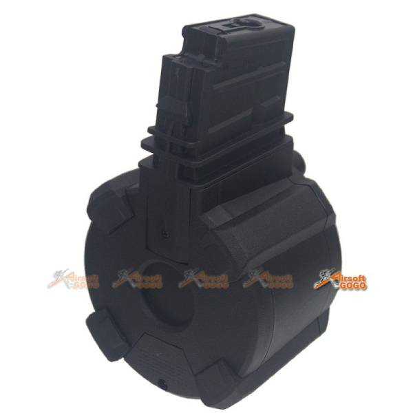 Battleaxe 1000rds Electric Drum Magazine for G36 AEG (BK) - Image 3