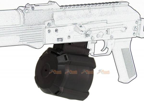 1000 Rounds Electric Drum Magazine for AK Airsoft AEG (Black) - Image 6