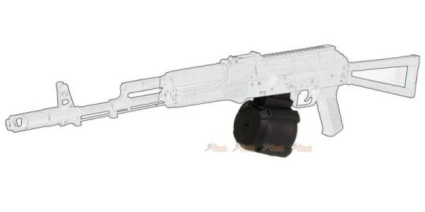 1000 Rounds Electric Drum Magazine for AK Airsoft AEG (Black) - Image 2