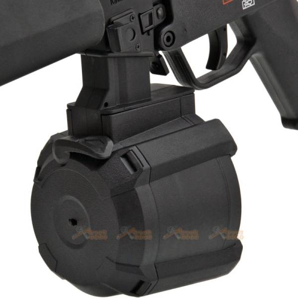 Battleaxe 1000 rounds Electric Winding Drum Magazine for MP5 AEG Series (Black) - Image 5