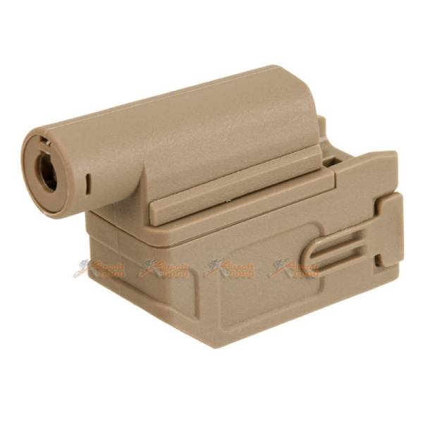 Battleaxe M4 Magazine Adapter for CYMA / Marui /  Golden Eagle M870 Shotgun (TAN)