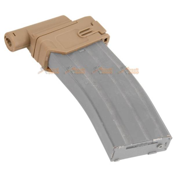 Battleaxe M4 Magazine Adapter for CYMA / Marui /  Golden Eagle M870 Shotgun (TAN) - Image 3