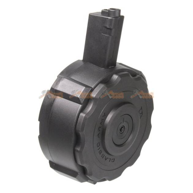 1200rds Electronic winding Drum Magazine for Classic Army X9 & G&G ARP9 Series Airsoft AEG (Black)