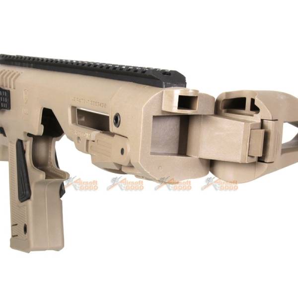 CAA AIRSOFT MICRO RONI Pistol Carbine Conversion for Umarex G17 G19 G22 / VFC G17 G18C G19 / Tokyo Marui KSC WE G17 G18C G19 G23F Gas Blowback Glock GBB (DE) - Image 3