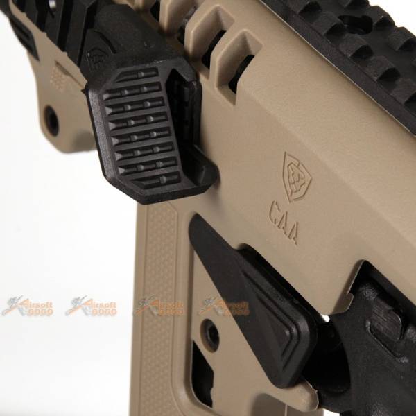 CAA AIRSOFT MICRO RONI Pistol Carbine Conversion for Umarex G17 G19 G22 / VFC G17 G18C G19 / Tokyo Marui KSC WE G17 G18C G19 G23F Gas Blowback Glock GBB (DE) - Image 10