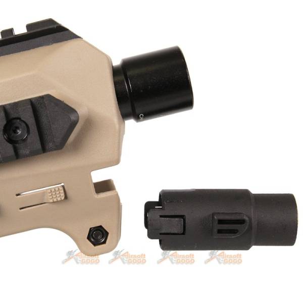 CAA AIRSOFT MICRO RONI Pistol Carbine Conversion for Umarex G17 G19 G22 / VFC G17 G18C G19 / Tokyo Marui KSC WE G17 G18C G19 G23F Gas Blowback Glock GBB (DE) - Image 4