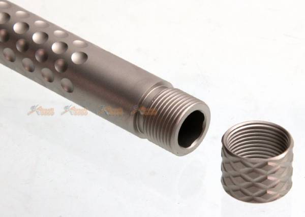 PTS ZEV Outer Barrel & Inner Barrel for Marui G17 GBB (Silver) - Image 3
