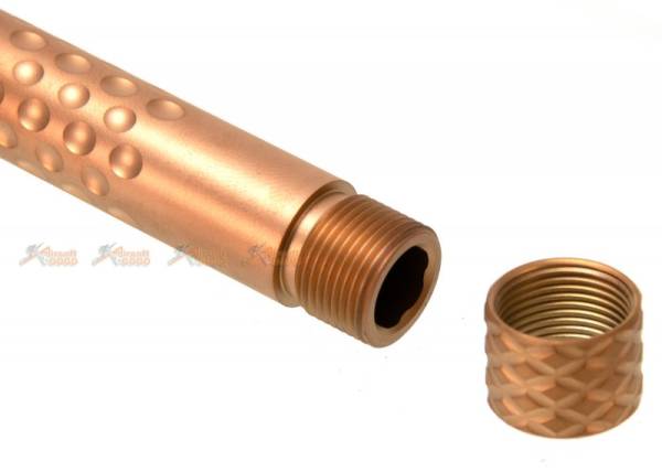 PTS ZEV Outer Barrel & Inner Barrel for Marui G17 GBB (Gold) - Image 2