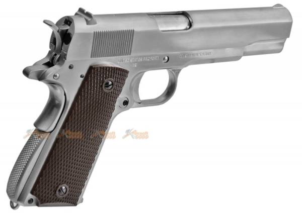 Cybergun (WE) Colt 1911 GBB Pistol (Silver) - Image 4