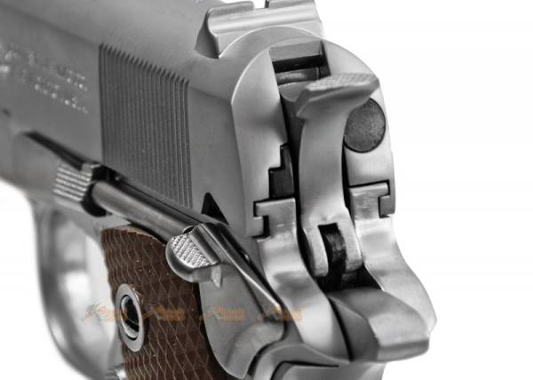 Cybergun (WE) Colt 1911 GBB Pistol (Silver) - Image 8