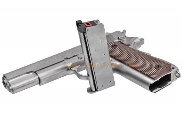 Cybergun (WE) Colt 1911 GBB Pistol (Silver) - Image 3