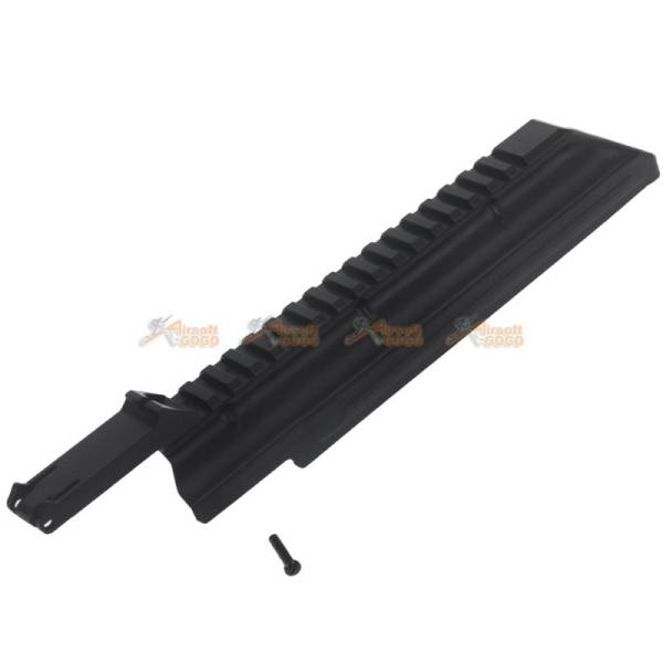 CYMA Top Cover with 20mm Rail for CYMA CM077 Airsoft AEG (Black) - Image 2