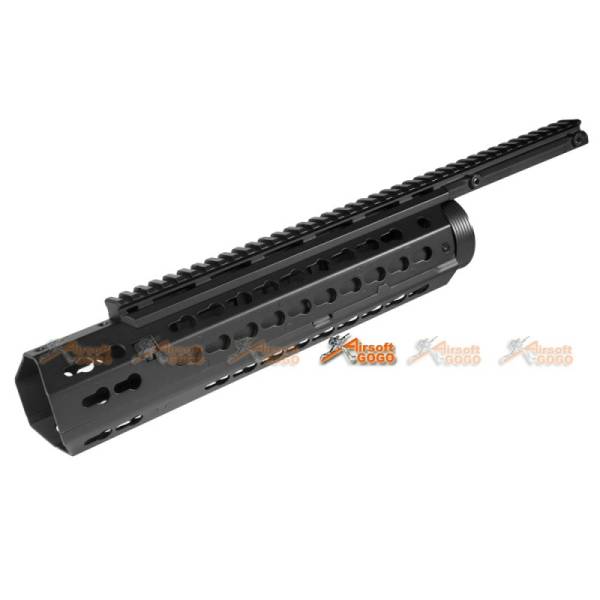17 Inch Metal Keymod Handguard for Airsoft M4 AEG (Black) - Image 3