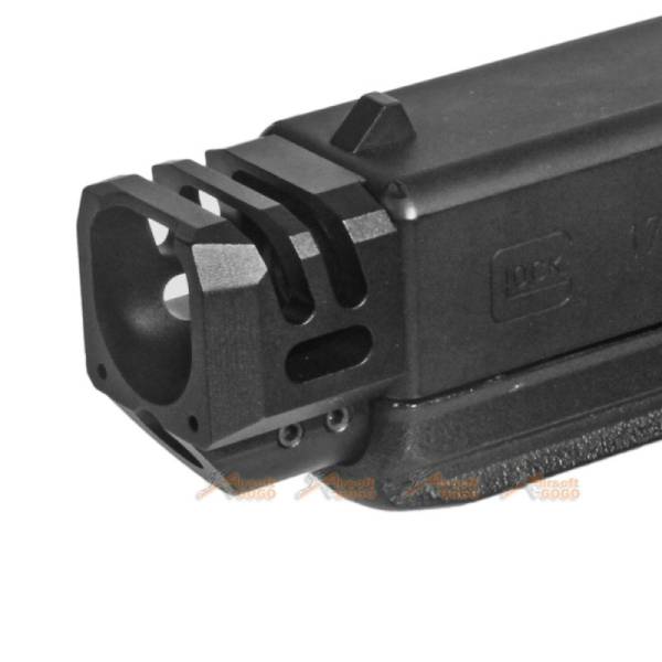 Dynamic Precision CNC Aluminium for Marui, WE G17/G18C Slide Compensator - Type A (Black) - Image 2