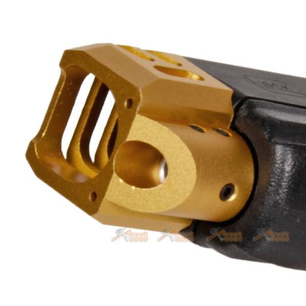 Dynamic Precision CNC Aluminium for Marui, WE G17/G18C Slide Compensator - Type A (Gold) - Image 2