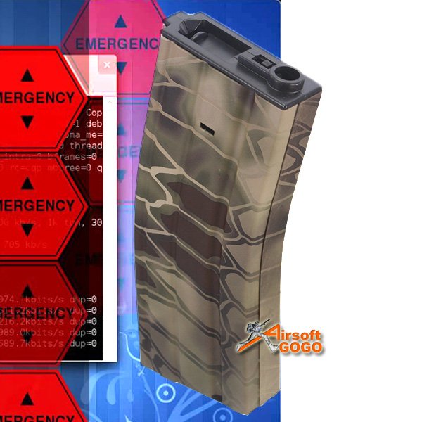 Dytac 300 rds Water Transfer Magazine for M4 M16 AEG (Krypter Highlander)
