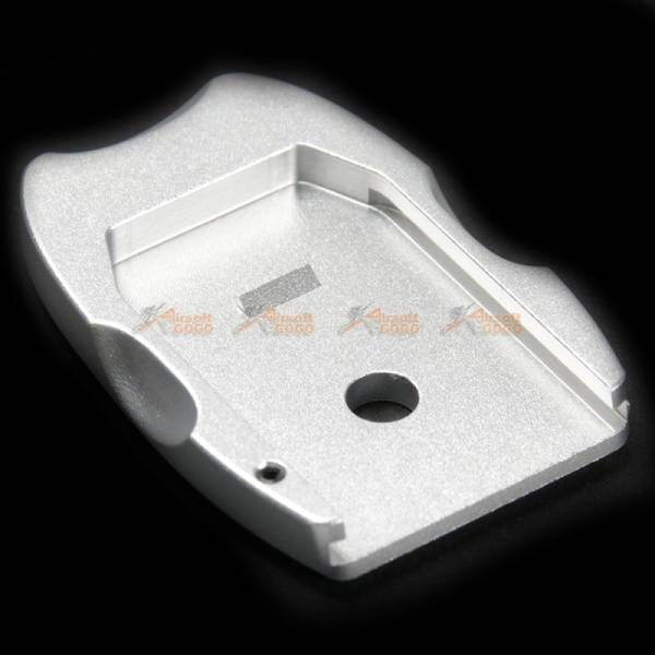 Dynamic Precision Magazine Base Plate for Marui M&P9 Airsoft GBB (Silver) - Image 3